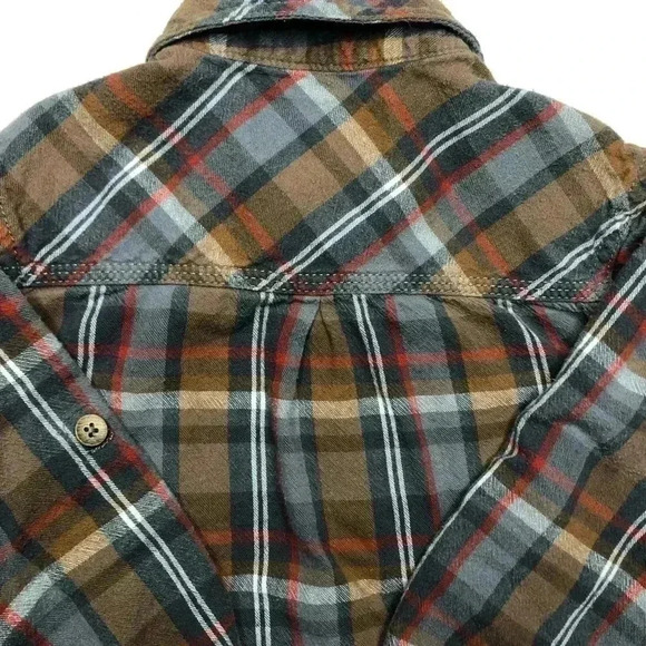 OshKosh Brown/Grey Plaid Button Up Shirt  Size 3T - Picture 16 of 16